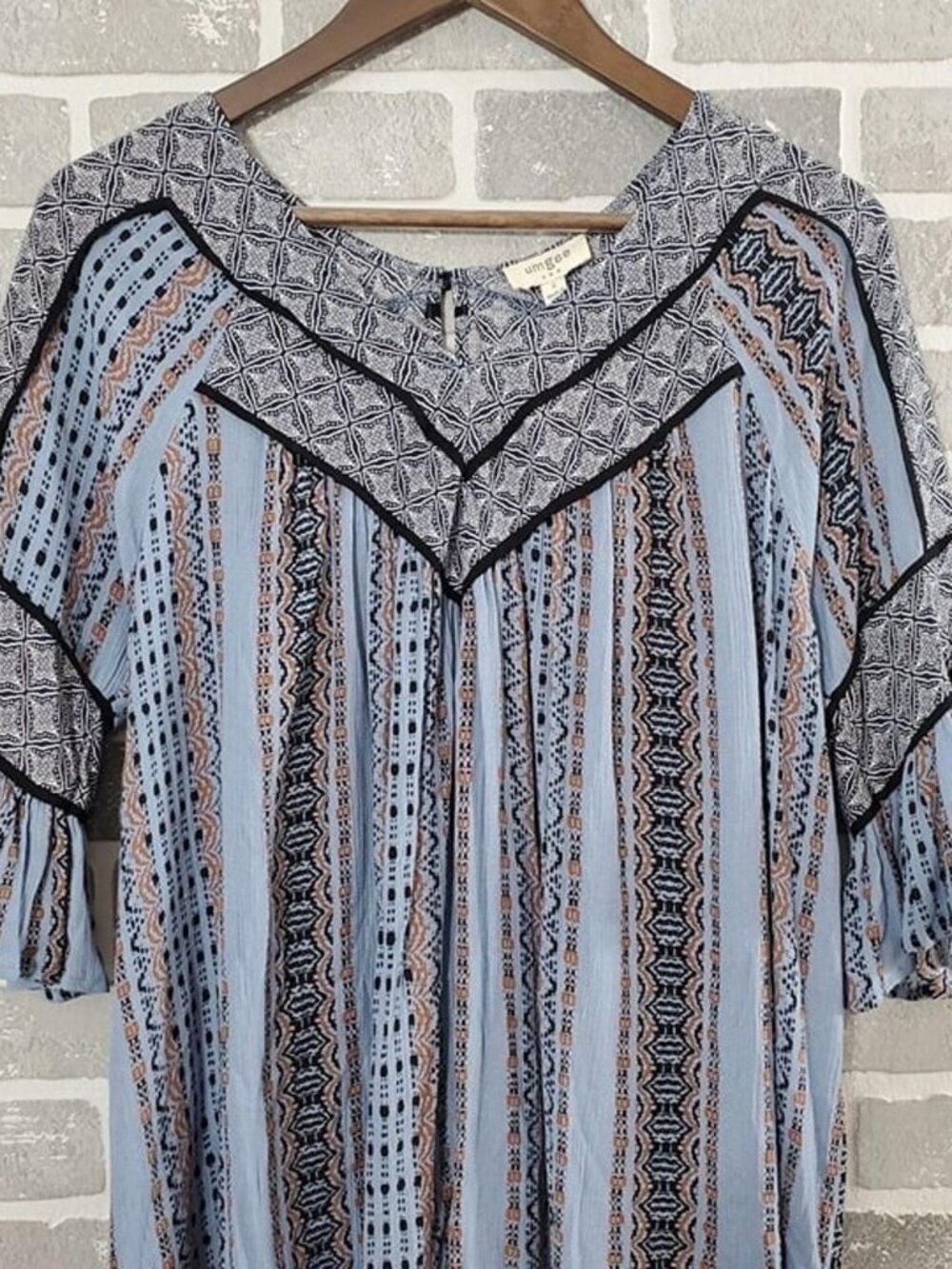 Womens S Blue Multiprint